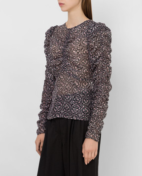Les Coyotes de Paris Draped floral print blouse 21420132