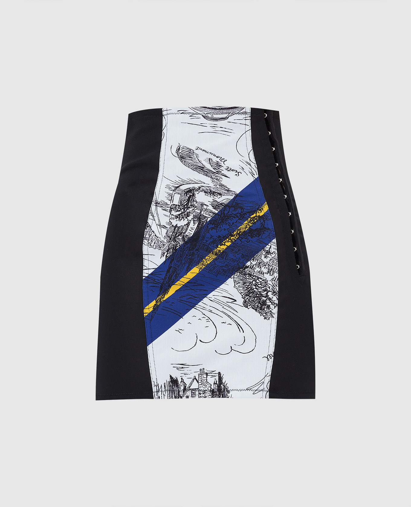 

Mini skirt with contrast print Philosophy di Lorenzo Serafini, Black