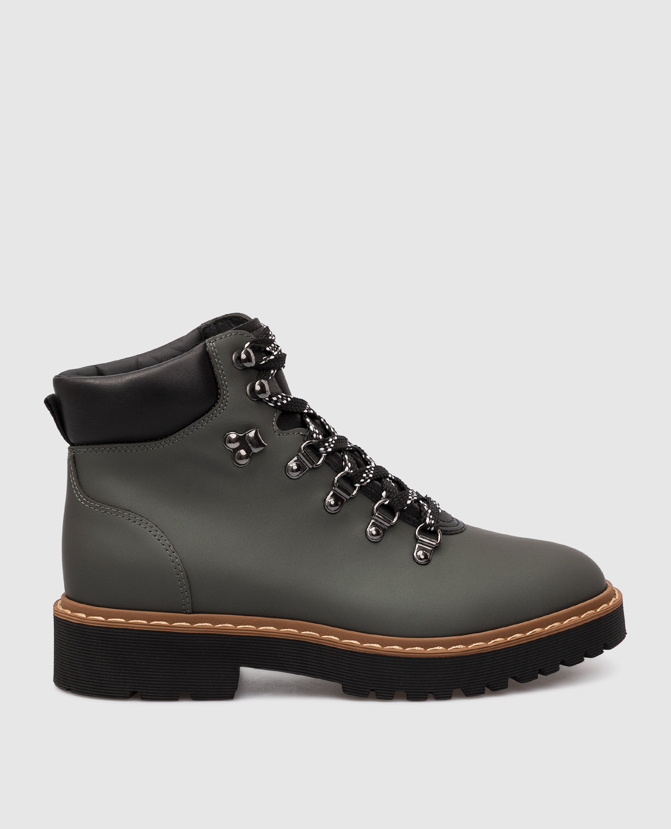 

H543 Dark Green Leather Boots HOGAN