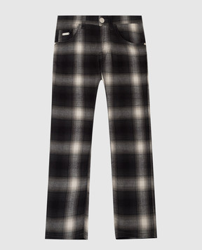 Stefano Ricci Children's plaid trousers YFT7400070K10T