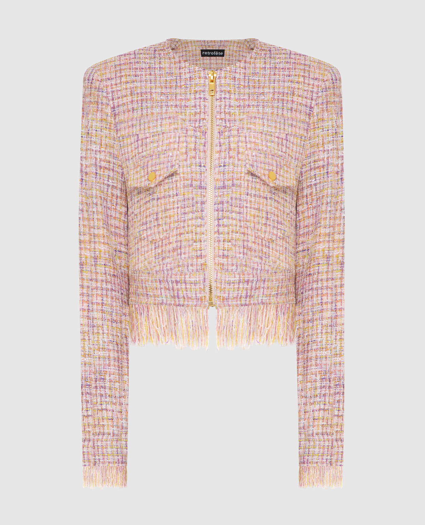 Fringed tweed jacket retrofete