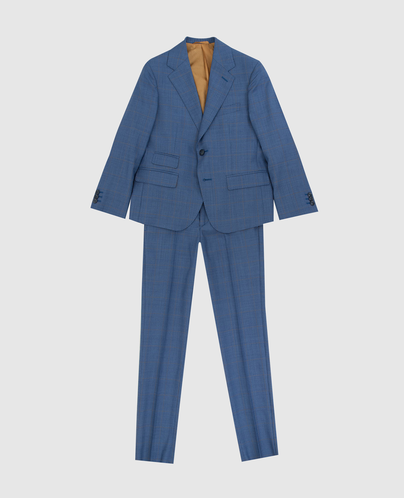 Checked wool and cashmere children's suit stefano ricci