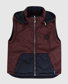 Stefano Ricci Children's reversible vest with embroidery YAJ6400030TEN001
