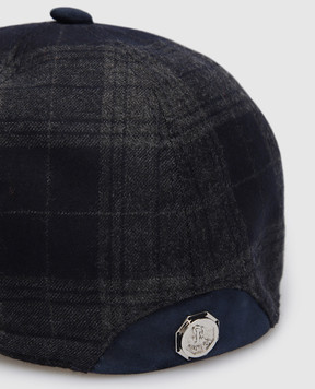 Stefano Ricci Children's plaid wool cap YVF2019PW804SD