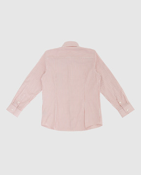 Stefano Ricci Children's orange striped shirt YC003191LJ1707