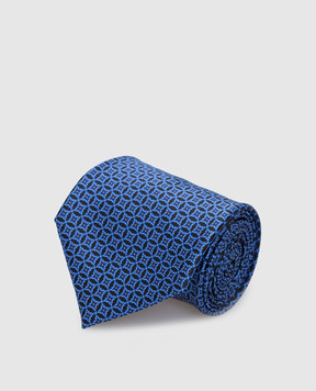 Stefano Ricci Blue silk tie in pattern pattern CXDD41070
