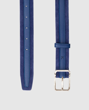Stefano Ricci Children's blue suede belt Y301SDVHA316P