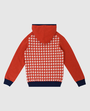Stefano Ricci Patterned cashmere kids' hoodie YAK6S07GC1F6SA06