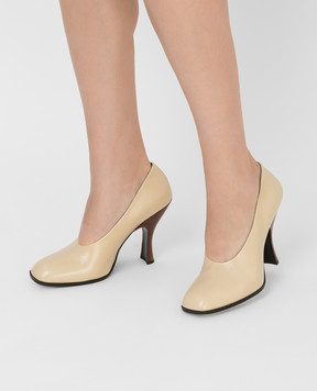 The Row Jade Tan Leather Pumps F1194L35
