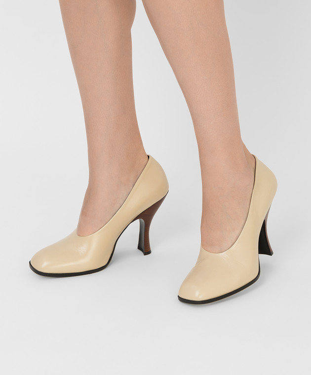 The Row - Jade Tan Leather Pumps F1194L35 - shop with European