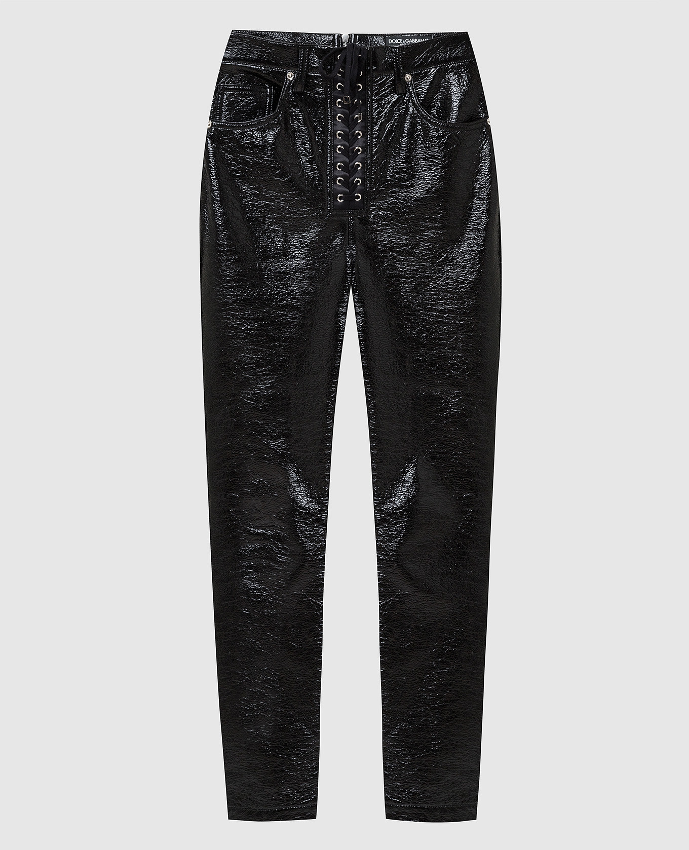 

Lacquered laced trousers Dolce&Gabbana, Black