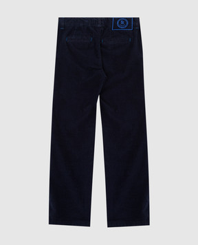 Stefano Ricci Children's Navy Blue Corduroy Pants YUT7200080BAR010