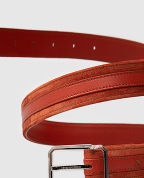 Stefano Ricci Children's orange suede belt Y301SDVHA316P