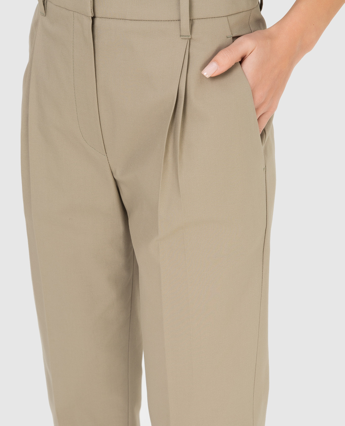 Khaki trousers Brunello Cucinelli 5