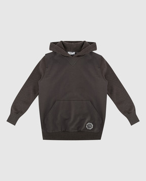 Stefano Ricci Children's hoodie with a patch YAK6S12GC1F6SA09