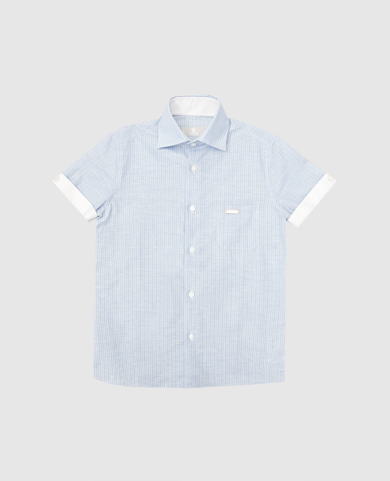 Children's logo striped shirt stefano ricci