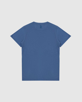 Stefano Ricci Children's blue t-shirt with embroidery YNH7200050803