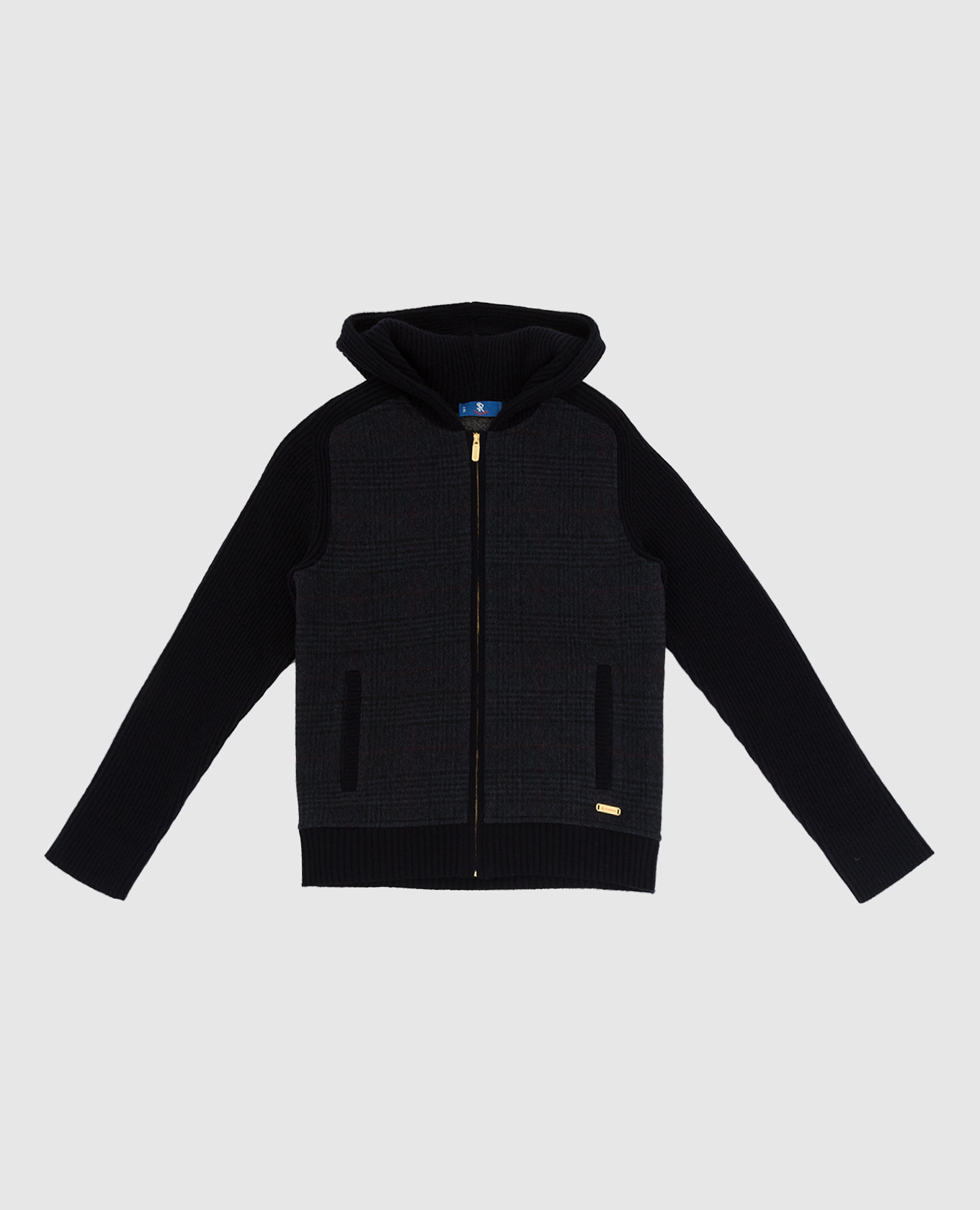 Checked wool cardigan for children stefano ricci