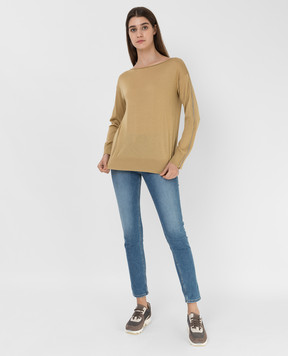 Fabiana Filippi Mustard cashmere and silk jumper MAD221B631