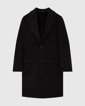 Stefano Ricci Children's dark gray cashmere coat Y1ZS991001HC3435