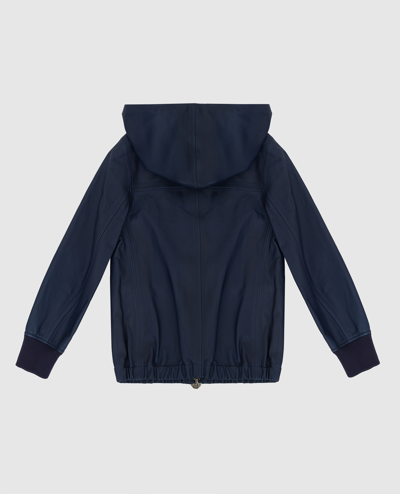Children's dark blue leather jacket Stefano Ricci 2