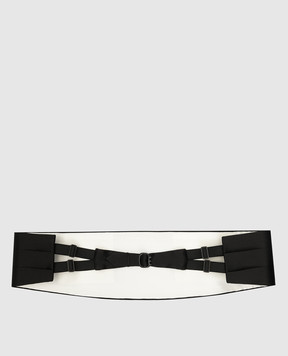 Stefano Ricci Black silk cummerbund GF01UUNIR