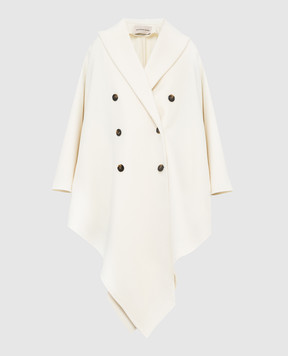 ALEXANDRE VAUTHIER Asymmetric wool cape 214COA15541354