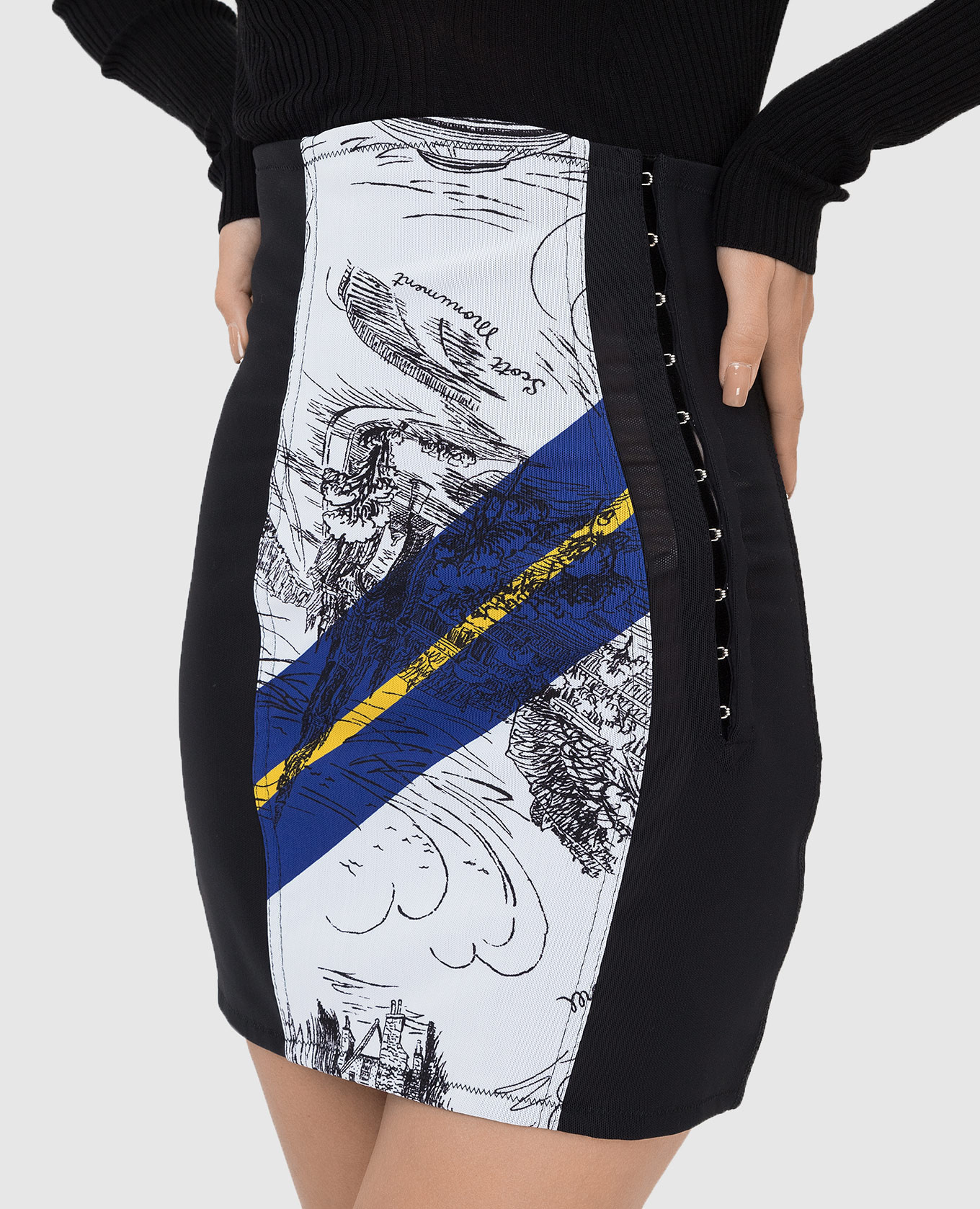 Mini skirt with contrast print Philosophy di Lorenzo Serafini 5
