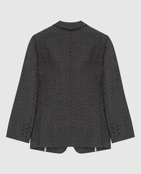 Stefano Ricci Children's patterned wool blazer Y1RSGD3300W805