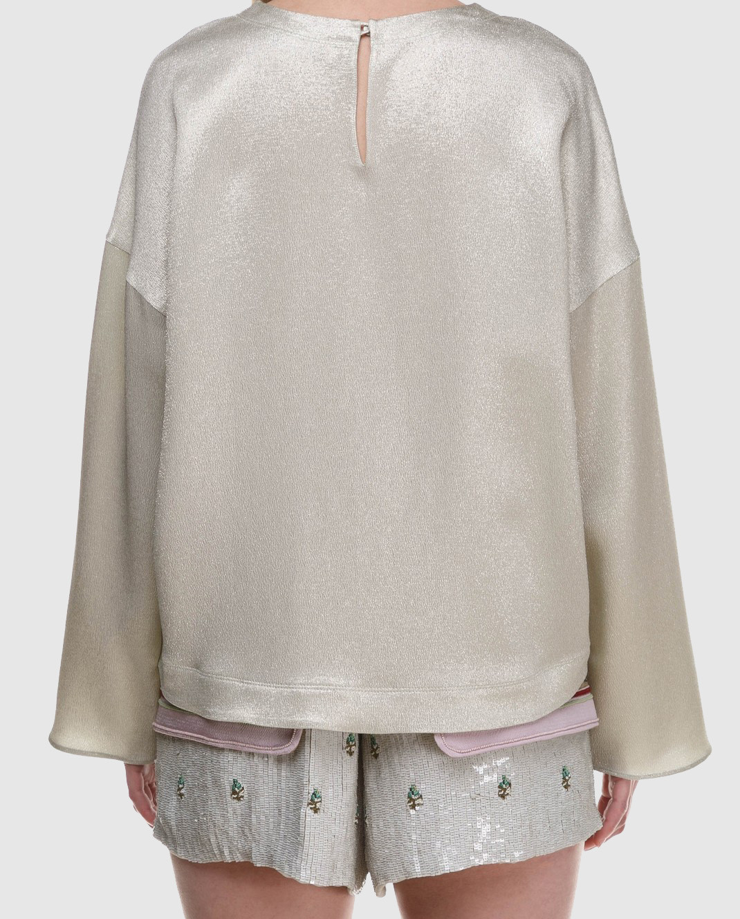 Silver blouse Valentino 5