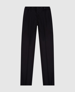 Stefano Ricci Children's black wool trousers Y1TG90T000W501