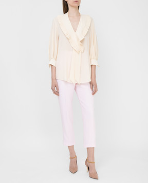 Alexander McQueen Light beige silk blouse 550956