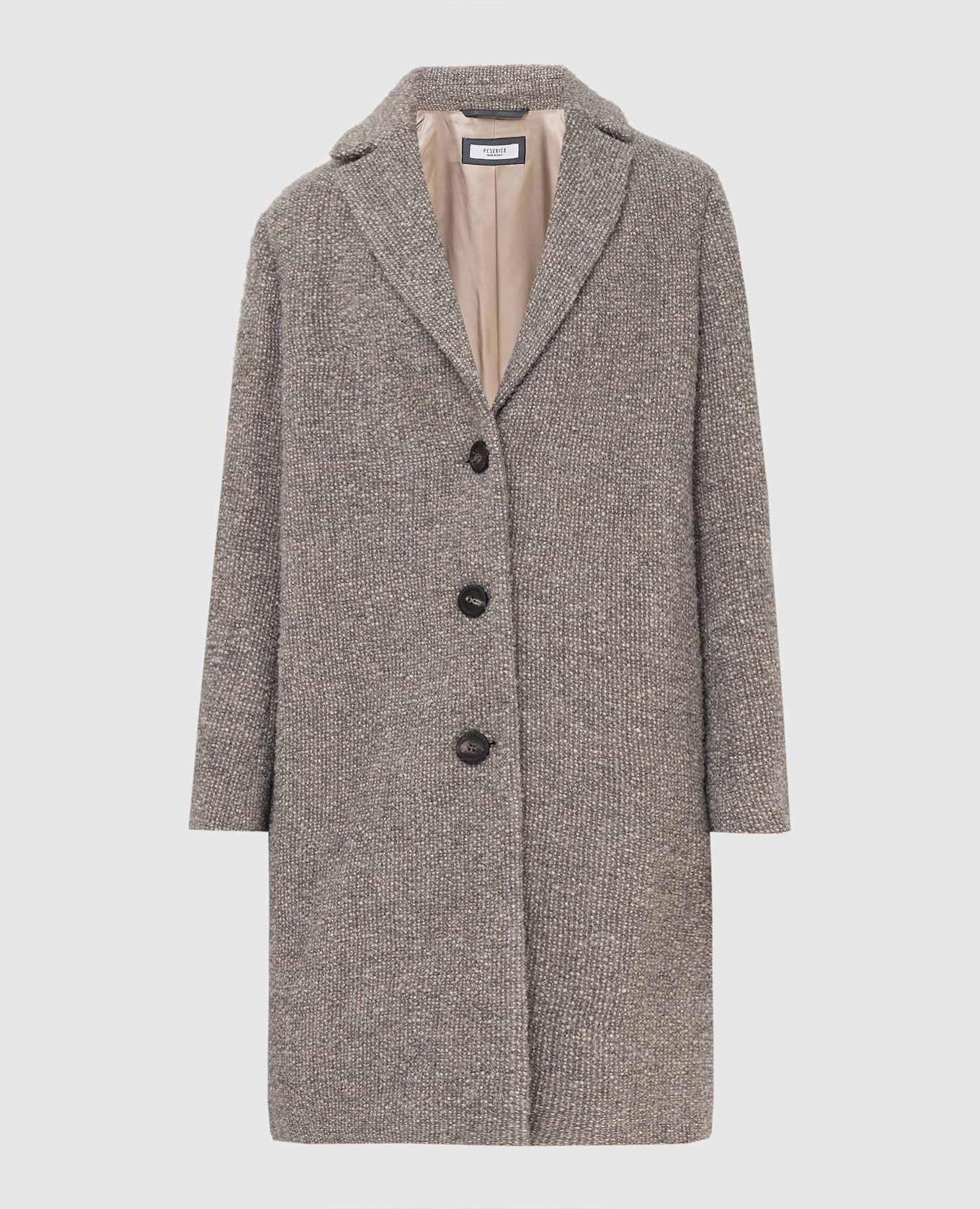 

Gray coat with lurex thread Peserico, Серый