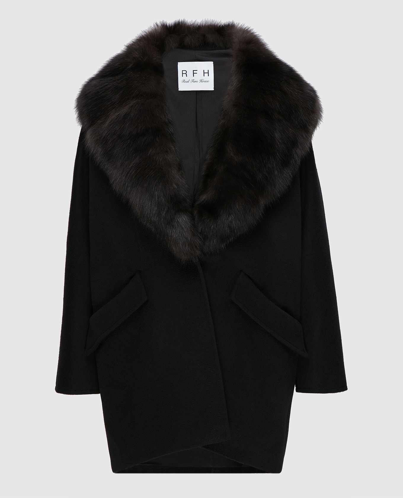 Coat with removable fur real furs house
