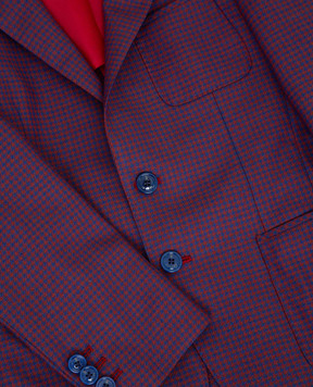 Stefano Ricci Patterned wool and silk children's purple blazer Y1RSGD2303HC3625