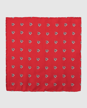 Stefano Ricci Children's red silk set of patterned tie and shawl YDHNG600