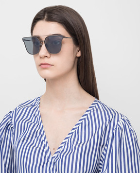 Bottega Veneta Thin frame sunglasses with intrecciato details BV0140S30001684