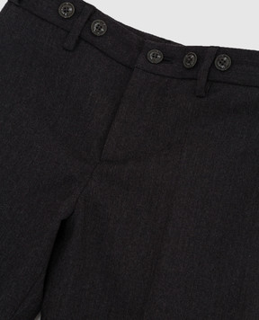 Stefano Ricci Children's dark gray wool trousers Y1T9000000W0018C