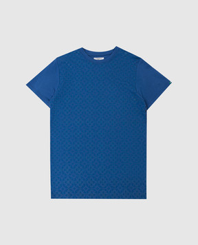 Stefano Ricci Children's blue t-shirt in print YNH6S40010803