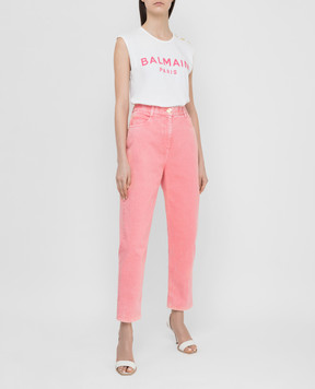 Balmain pink jeans VF15700D090