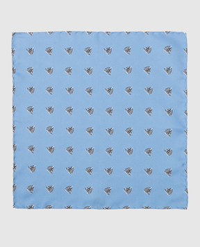Stefano Ricci Children's light blue silk patterned tie and pache scarf set YDHNG600