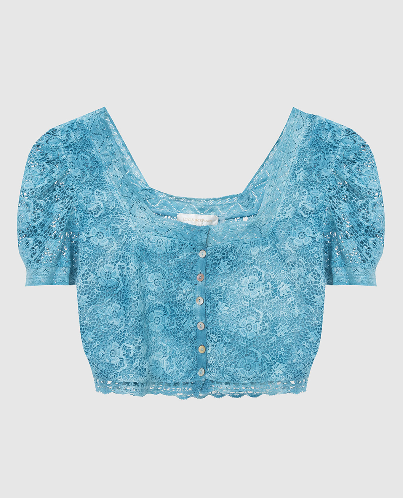 

Carmeline fishnet top Love Shack Fancy, Light blue