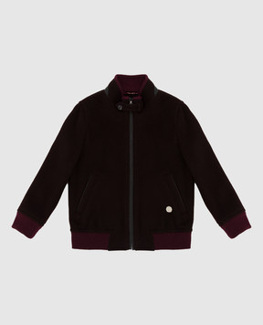 Stefano Ricci Children's dark brown cashmere jacket YUJ7400010C807