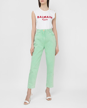 Balmain Green jeans VF15700D090