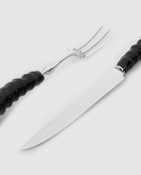 Lorenzi MIlano Cutlery set for cutting meat from oryx horn 702711