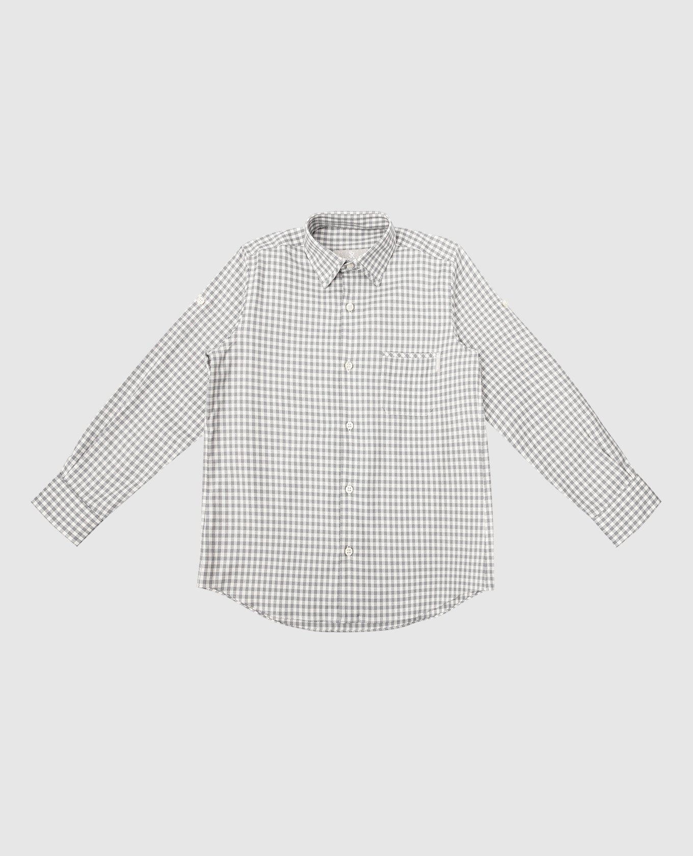 

Children's gray checked shirt Stefano Ricci, Grey