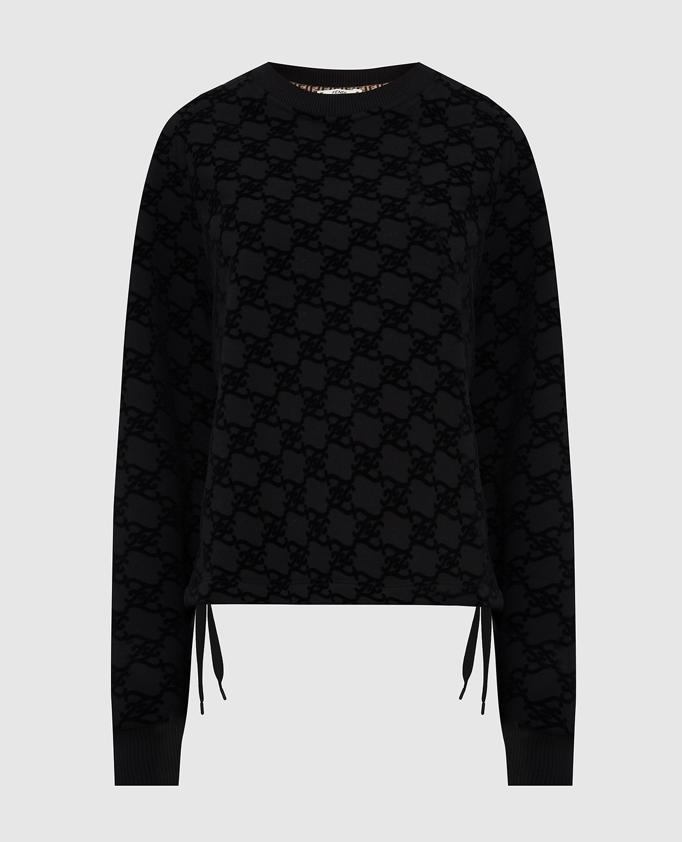 

Sweatshirt in FF Karligraphy pattern Fendi, Black