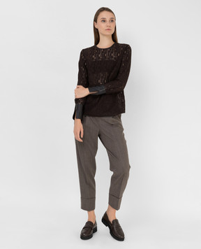 Peserico Blouse in an openwork pattern with chains S06264A7717