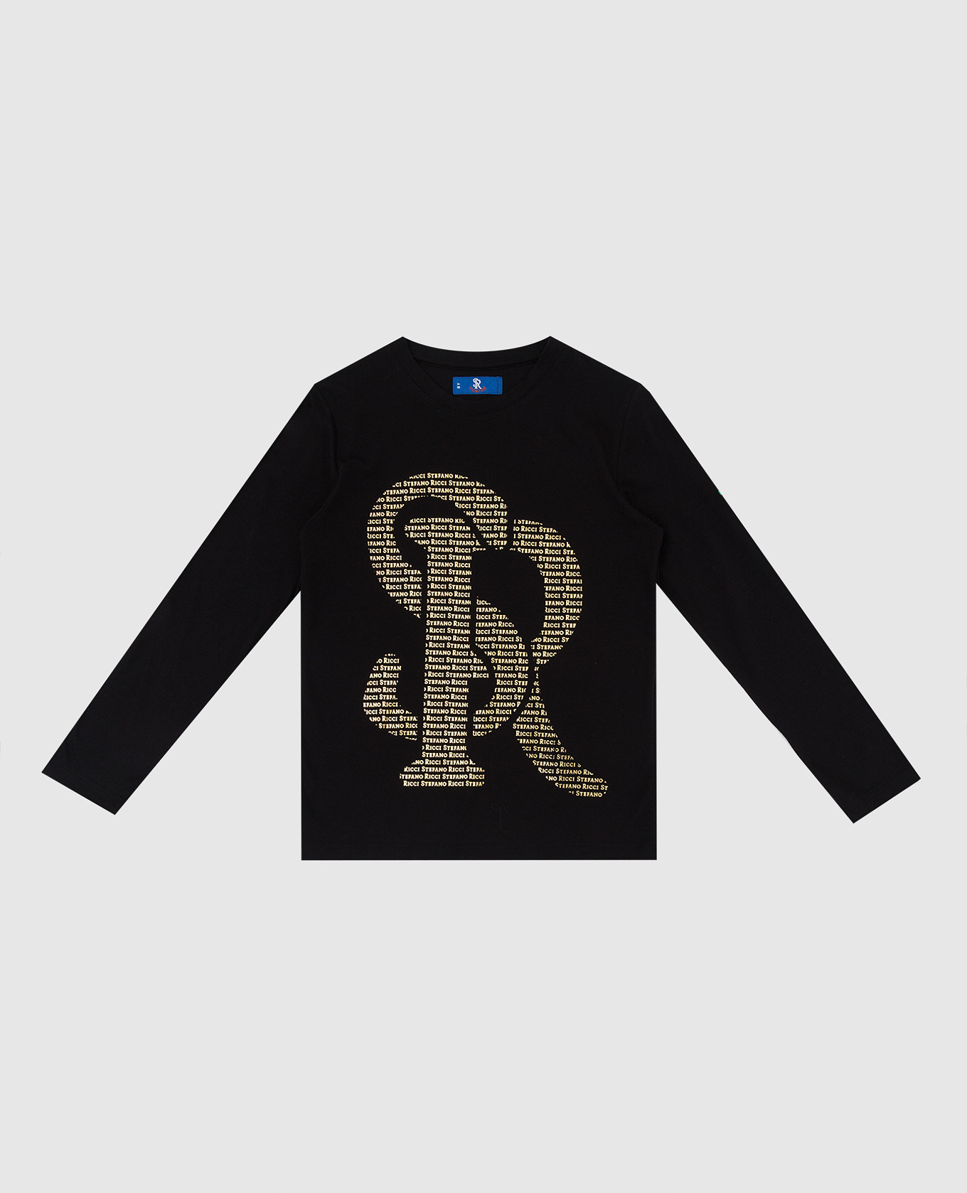 Children's black longsleeve with a monogram stefano ricci