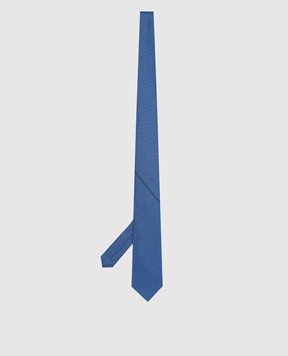 Stefano Ricci Blue silk tie in a geometric pattern CXDD41073
